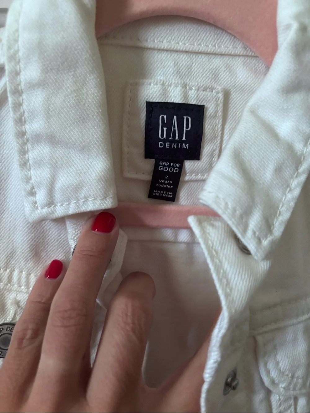 GAP White Girls Denim Jacket